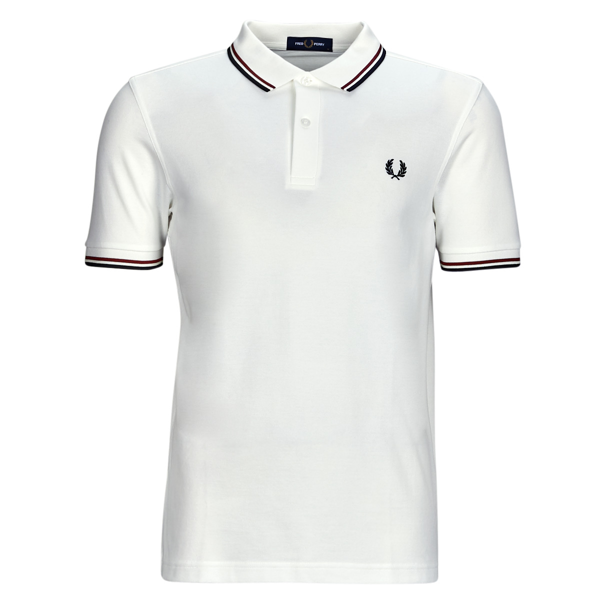 Fred Perry TWIN TIPPED FRED PERRY SHIRT White - Free delivery