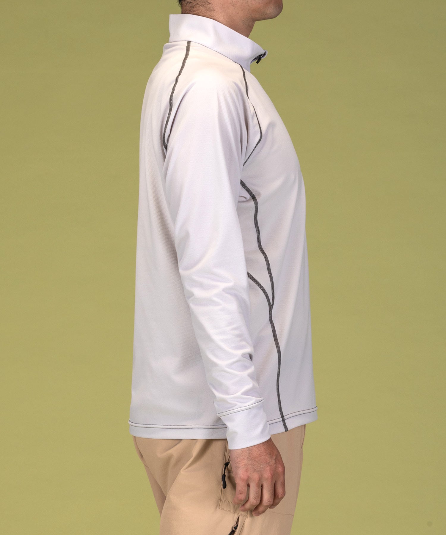 MENS】ハーフジップ長袖Tシャツ メンズTシャツ 速乾 ストレッチ 日焼け