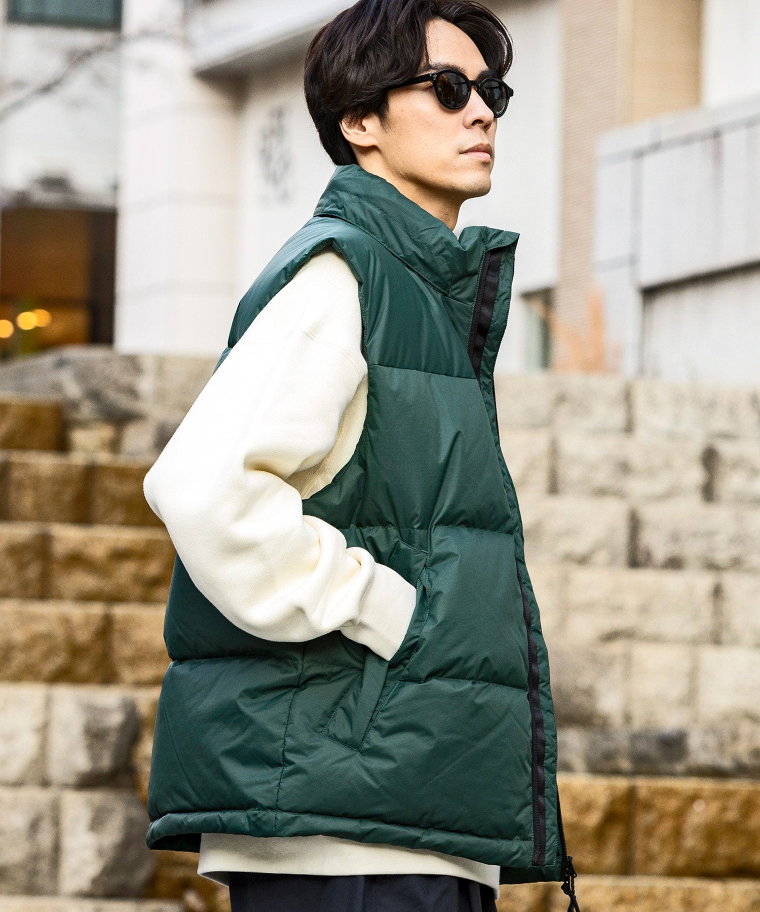 MENS】QUILTING DOWN VEST キルティング ダウンベスト / WINDSTOPPER(R
