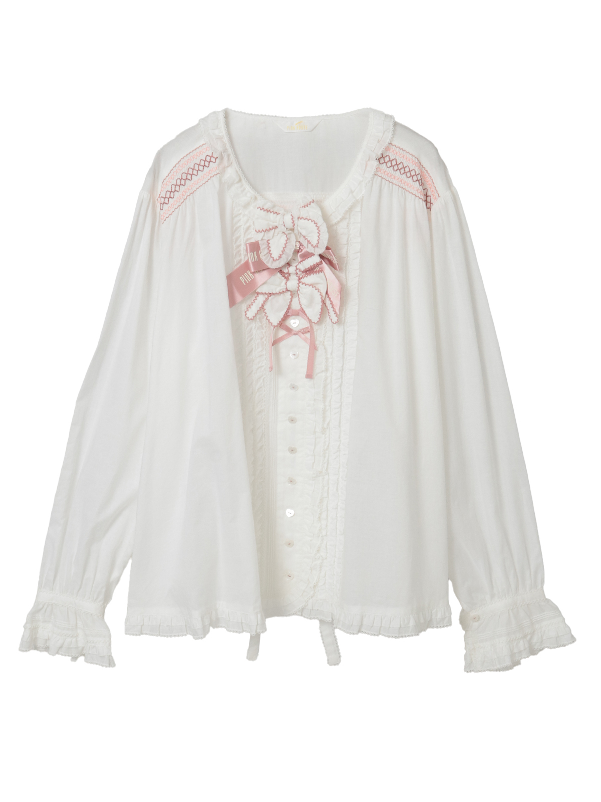 スモック刺繍ブラウス｜ピンクハウスオフィシャルオンラインストア