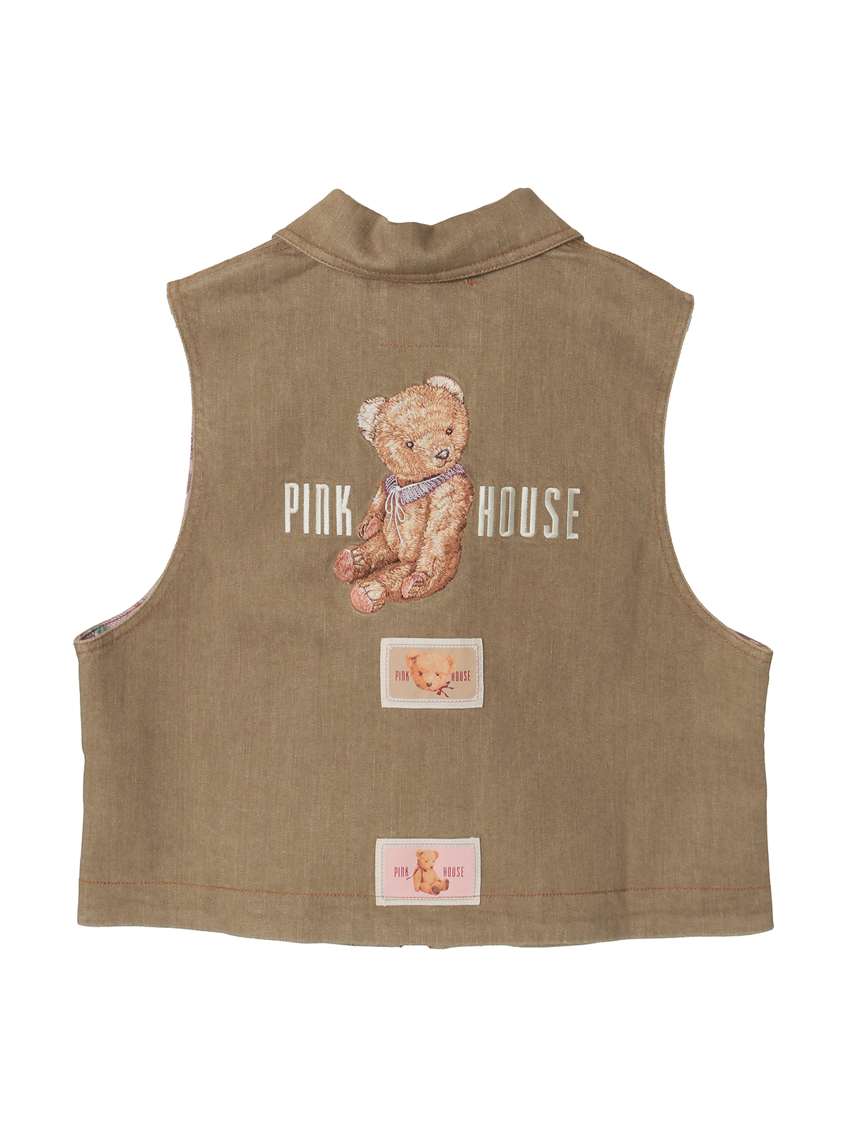 テディベア刺繍デニムベスト｜ピンクハウスオフィシャルオンライン