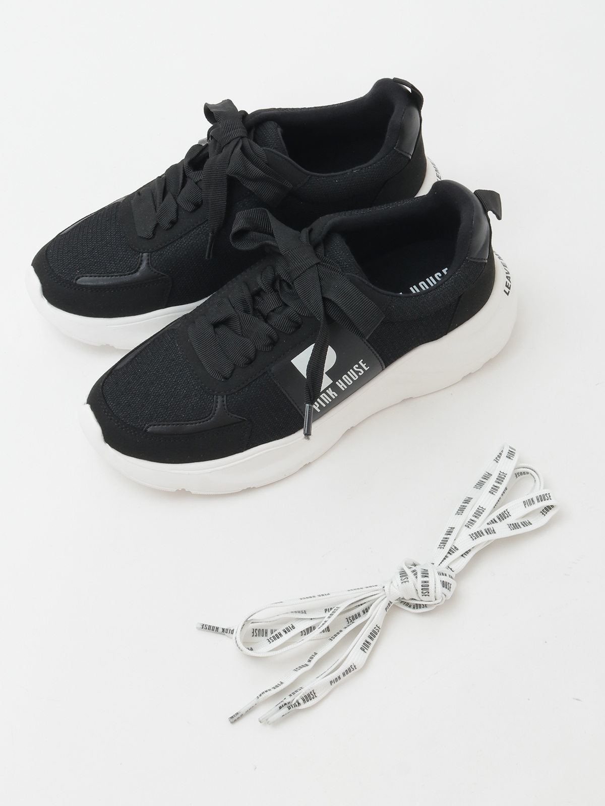 Pロゴプリントチュール使いスニーカー｜ピンクハウスオフィシャル