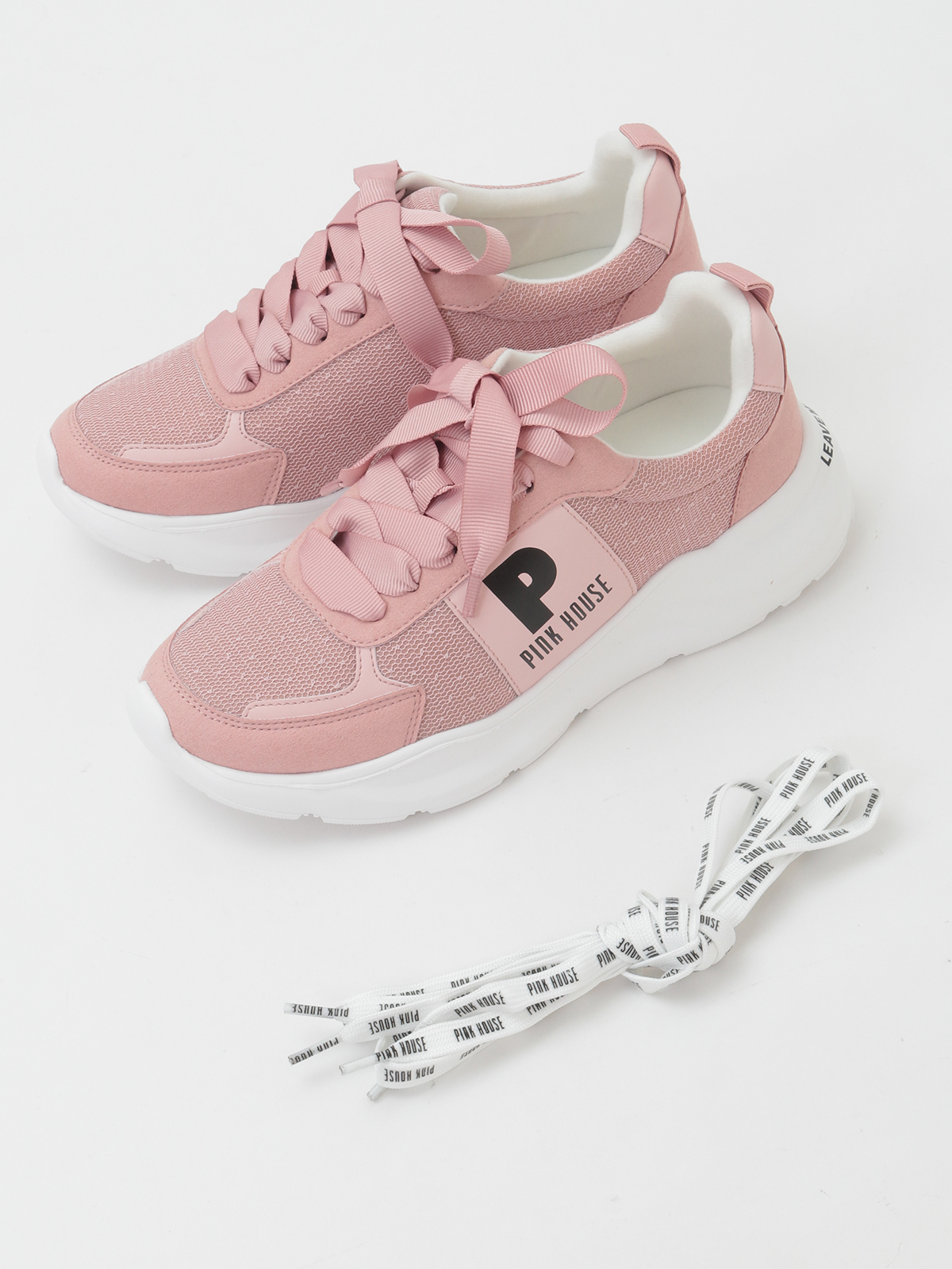 Pロゴプリントチュール使いスニーカー｜ピンクハウスオフィシャル