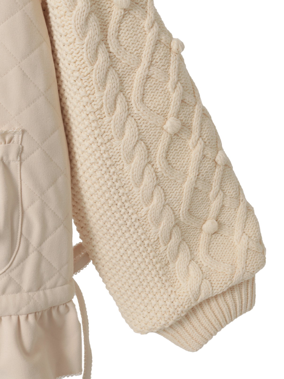 ニット袖付きキルティングブルゾン｜ピンクハウスオフィシャル