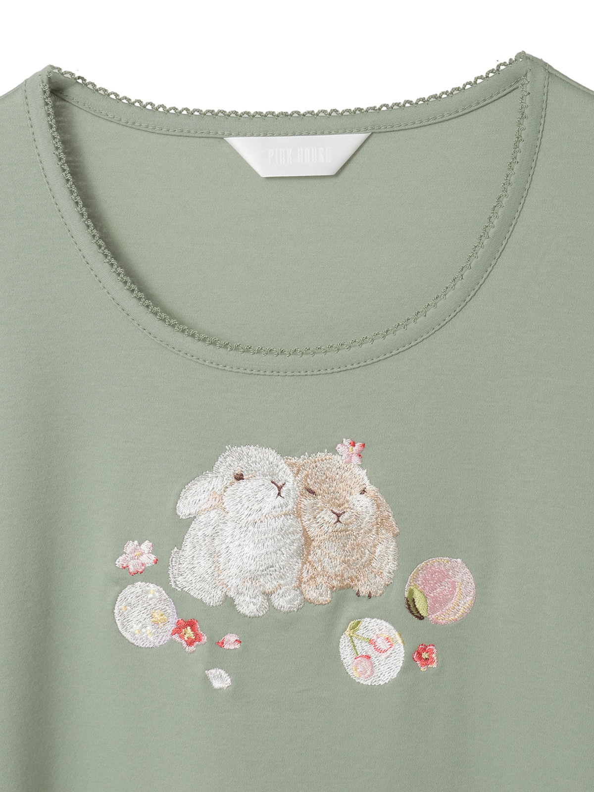 幸見うさぎ刺繍スムースワンピース｜ピンクハウスオフィシャル