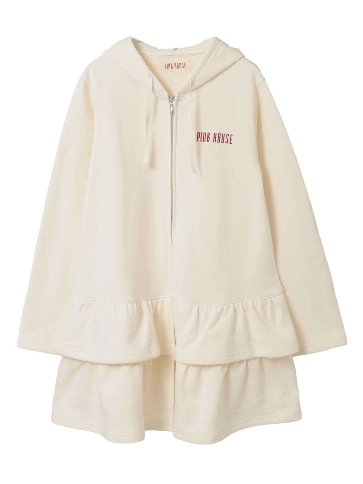 ロゴ刺繍使いフリルパーカー｜ピンクハウスオフィシャルオンライン