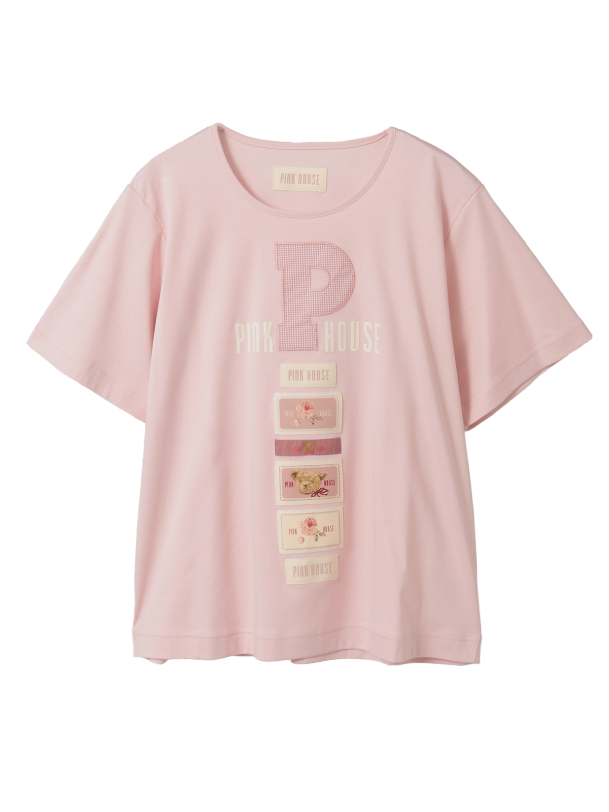 Pロゴアップリケ＆ネームワッペン使いカットソー｜ピンクハウス
