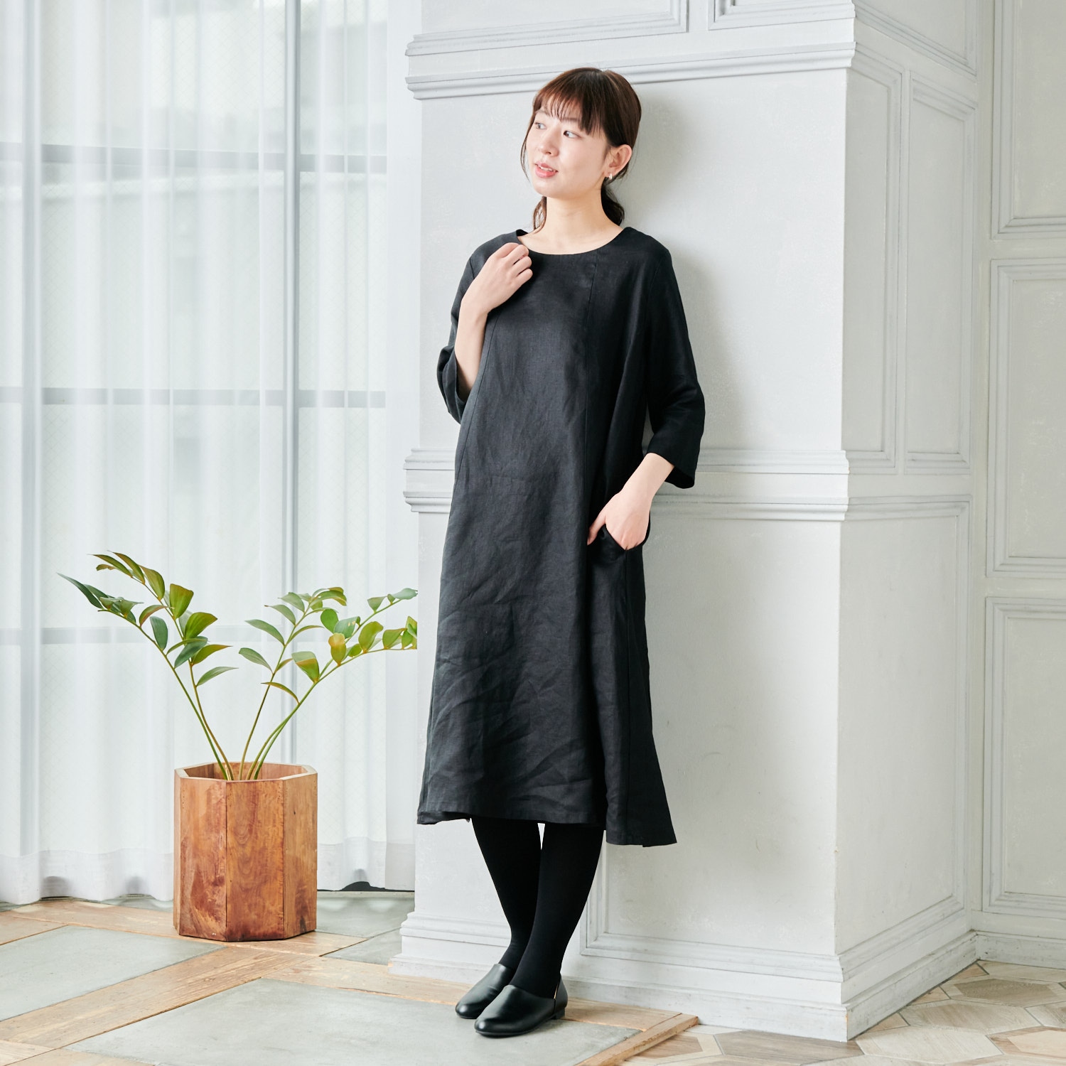 リネンワンピース（ロング/マキシ丈ワンピース）｜(ディージーワイ/D*g