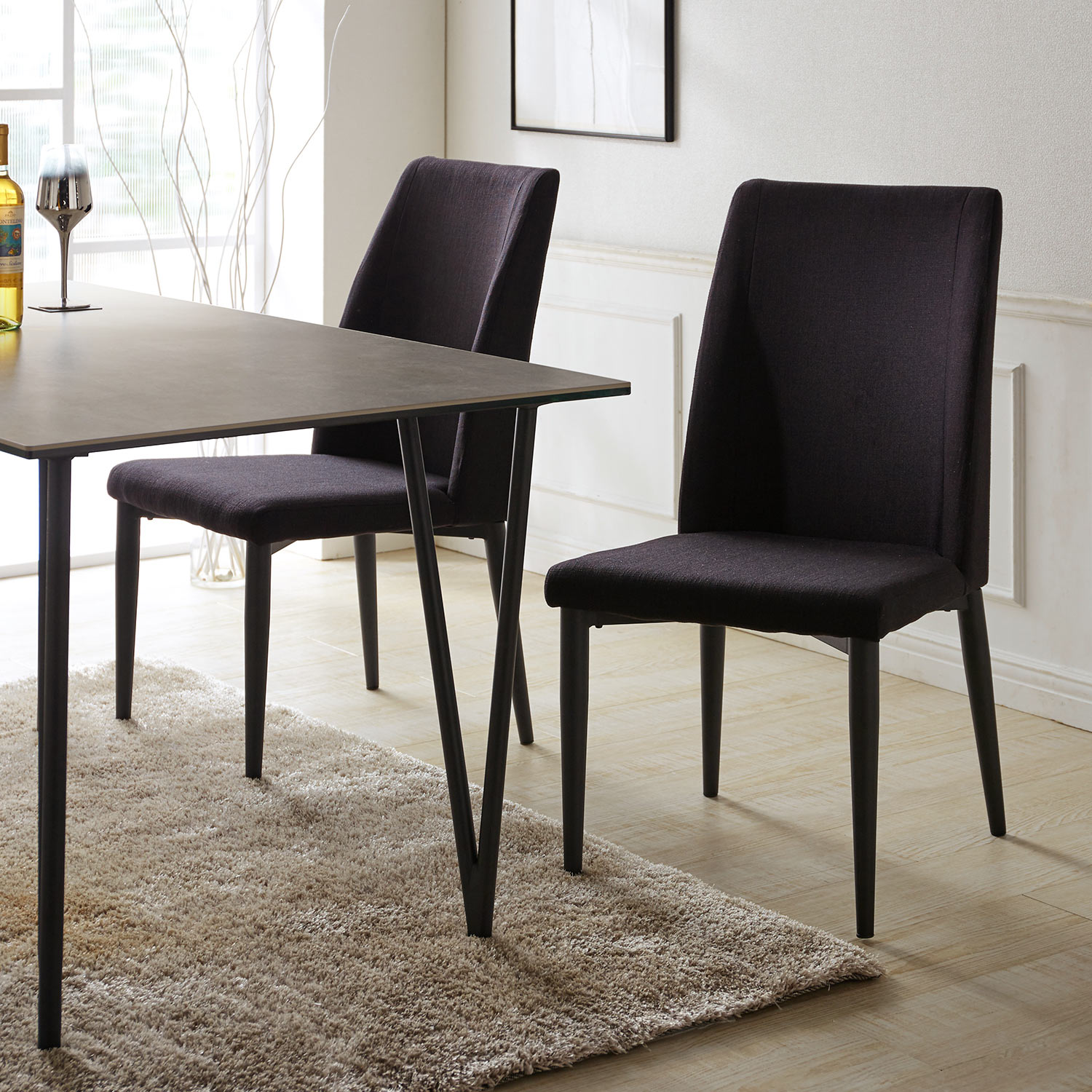 M】定価7万 4脚セット ベルベット チェア 椅子 ダイニング 4色から