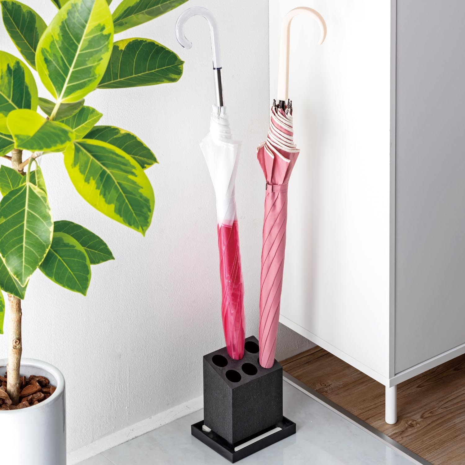 珪藻土トレー付きコンパクト傘立て（傘立て）｜(カラリ/karari)｜通販