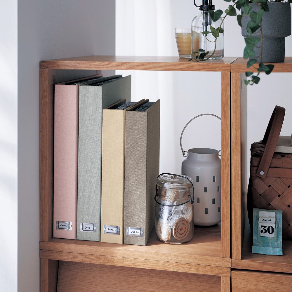 生地張り表紙の400枚収納写真アルバム（育児日記/ベビーアルバム