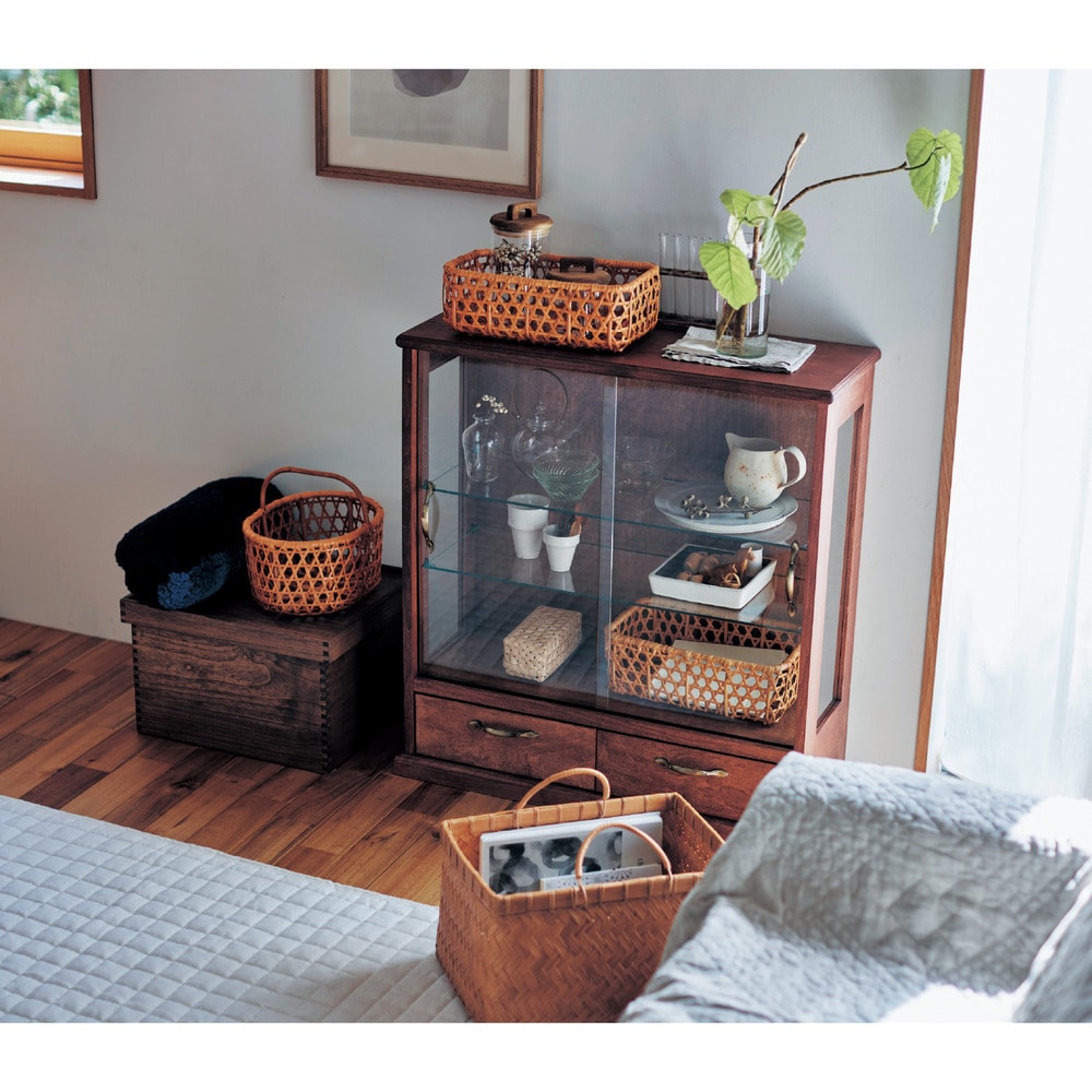 サリュー アンティーク コレクション キャビネット WEB限定商品》アンティークコレクションキャビネット／ブラック