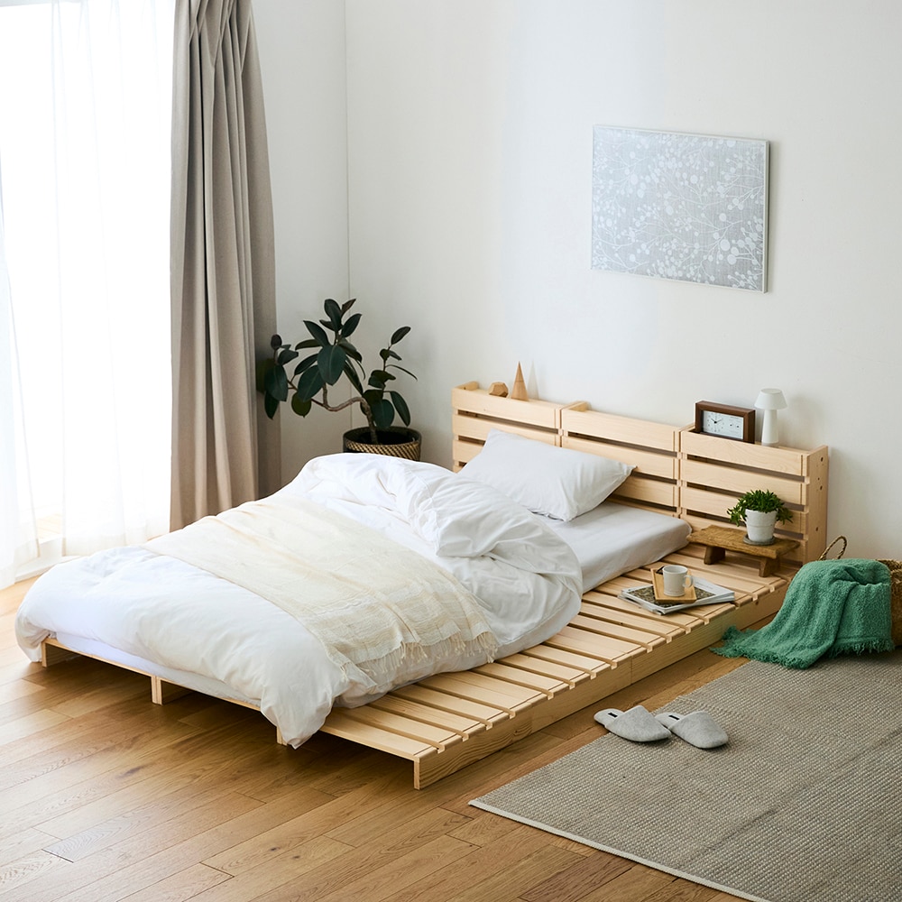 置くだけでベッドが完成！簡単に組み替えができるパレットベッド
