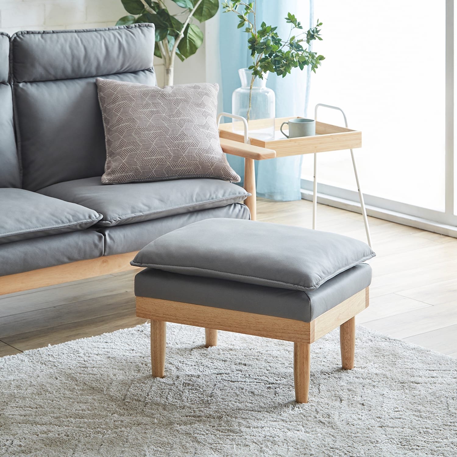 リクライニング木肘ソファー ＜オットマン・2人掛け・3人掛け＞｜通販