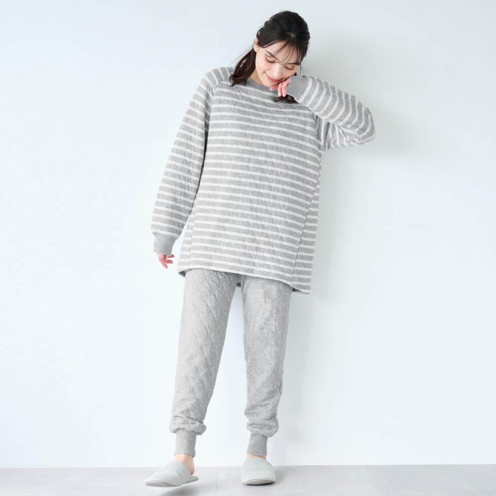 綿あったか・中わたキルトパジャマレディース(ホットコット/Hotcott