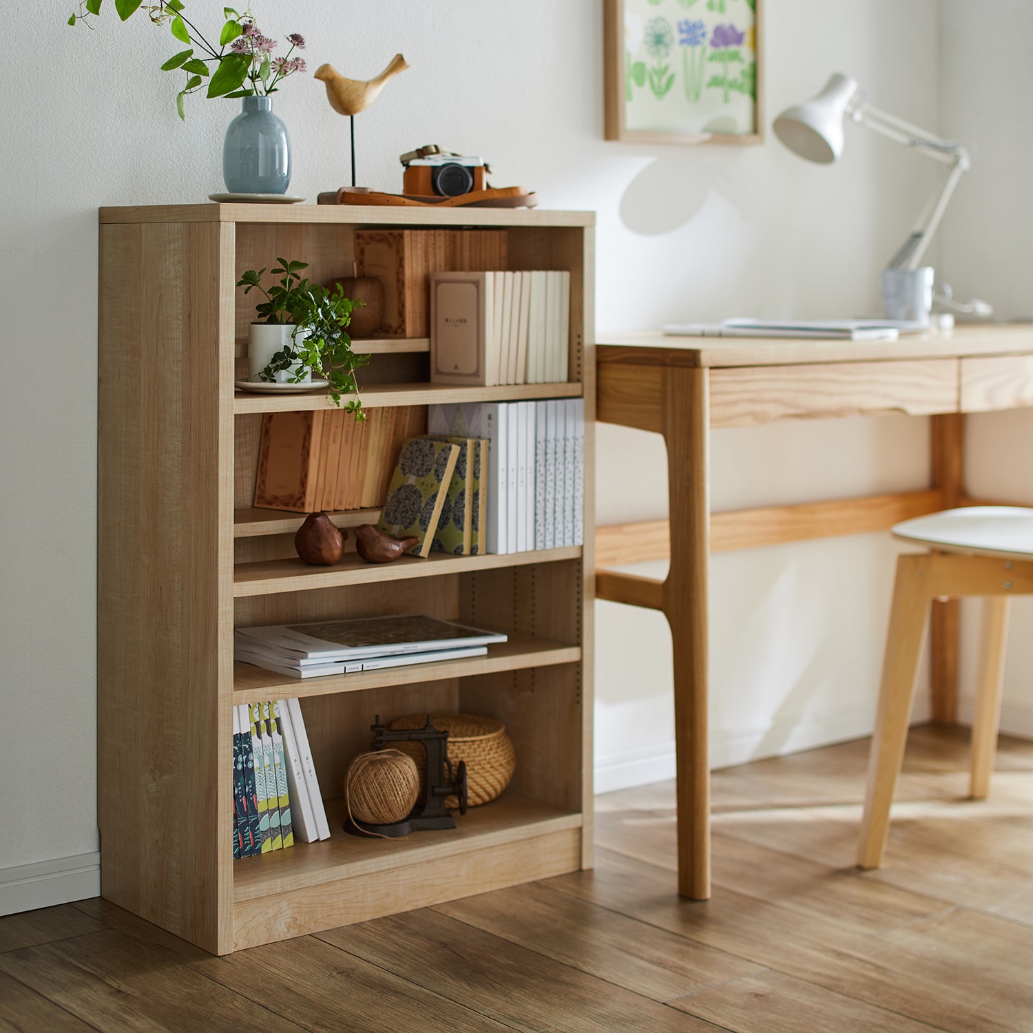 1cmピッチで可動出来るダブル棚板本棚｜通販のベルメゾンネット