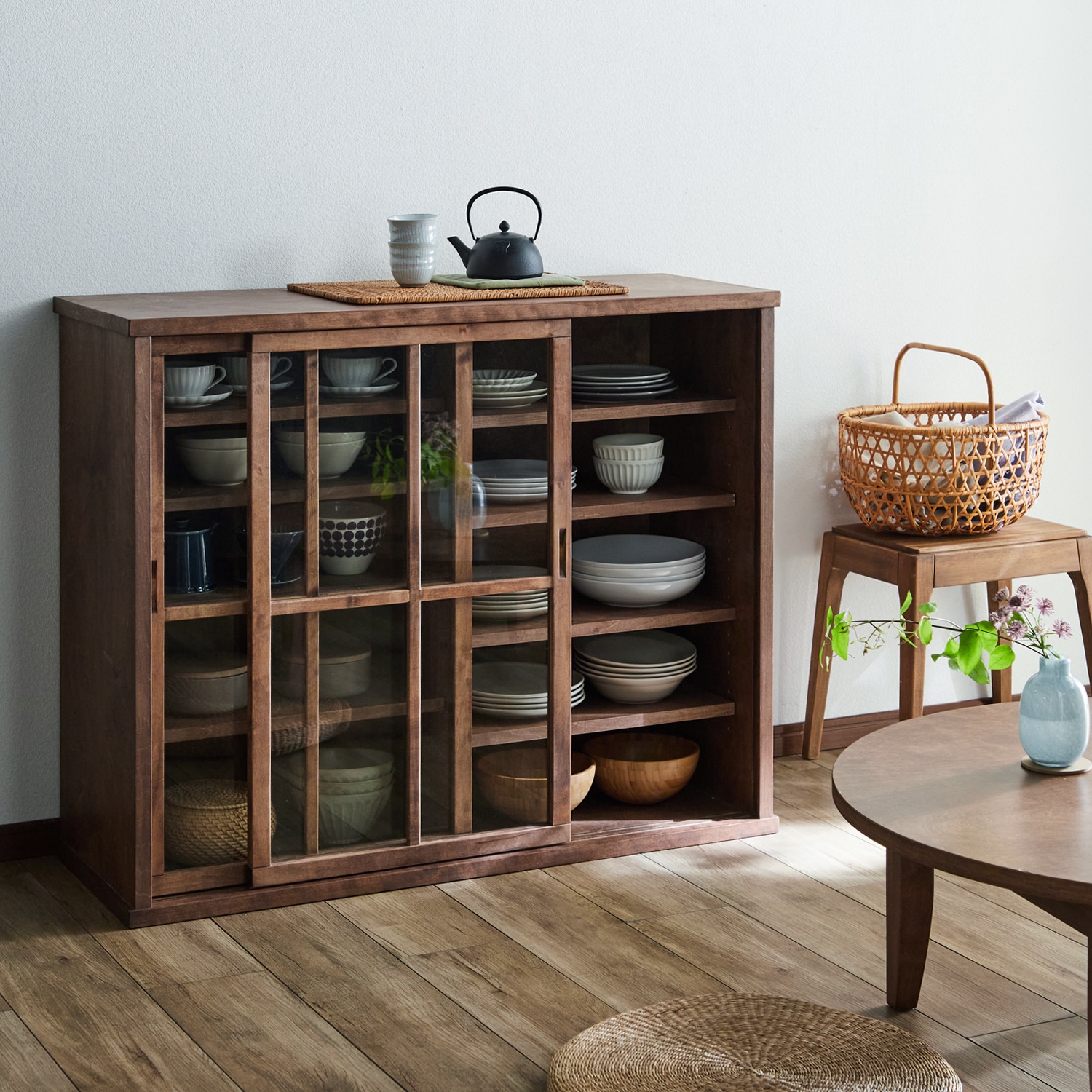 専用パーツ)あたらしくて懐かしい。水屋箪笥風引戸キャビネット 専用