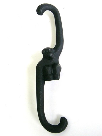 南部鉄器 吊り手さる（猿フック）（中）長さ14センチ 黒色【特価/通販
