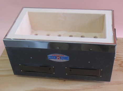 奥能登天然珪藻土 丸和工業 切り出し七輪 長角七輪 36センチ 網付き