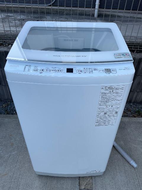 アクア洗濯機 AQW-V7N(W) 2023年製 7kg （ 洗濯機・ドラム洗濯機）の