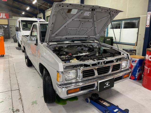 US日産 D21ダットサントラック ウォーターポンプより水漏れ 修理