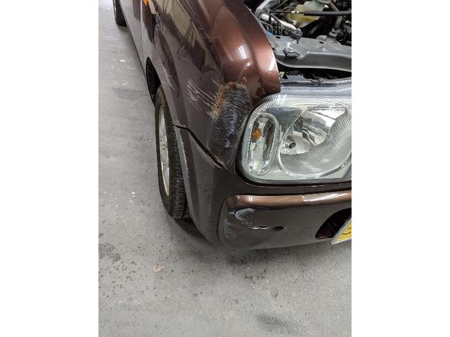 スズキ ラパン HE21S Fバンパー FRフェンダー ヘッドライト 補修 鈑金