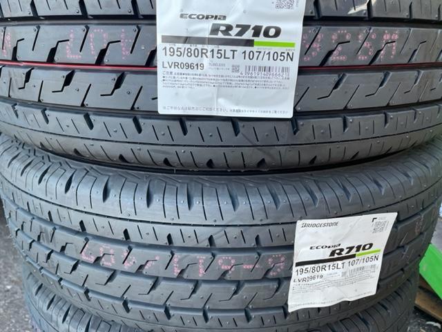 ハイエース タイヤ交換 BRIDGESTONE ecopia R710 195/80R15｜グー