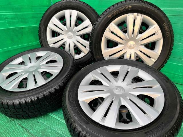 ダイハツ純正14インチスチールに中古スタッドレスのセット入庫です