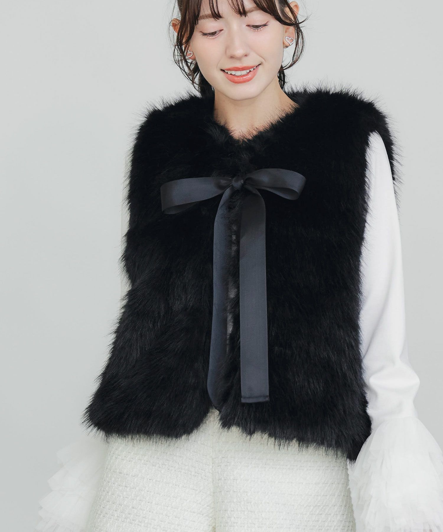 フェイクファーベスト（ショート） | PICCIN (ピッチン) 公式通販