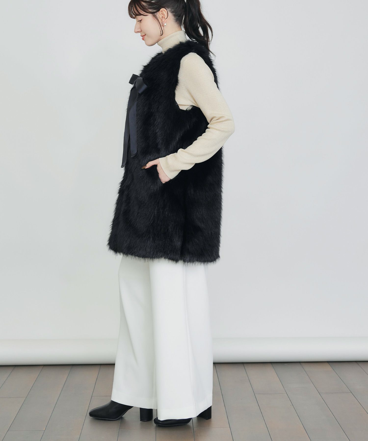 フェイクファーベスト（ロング） | PICCIN (ピッチン) 公式通販