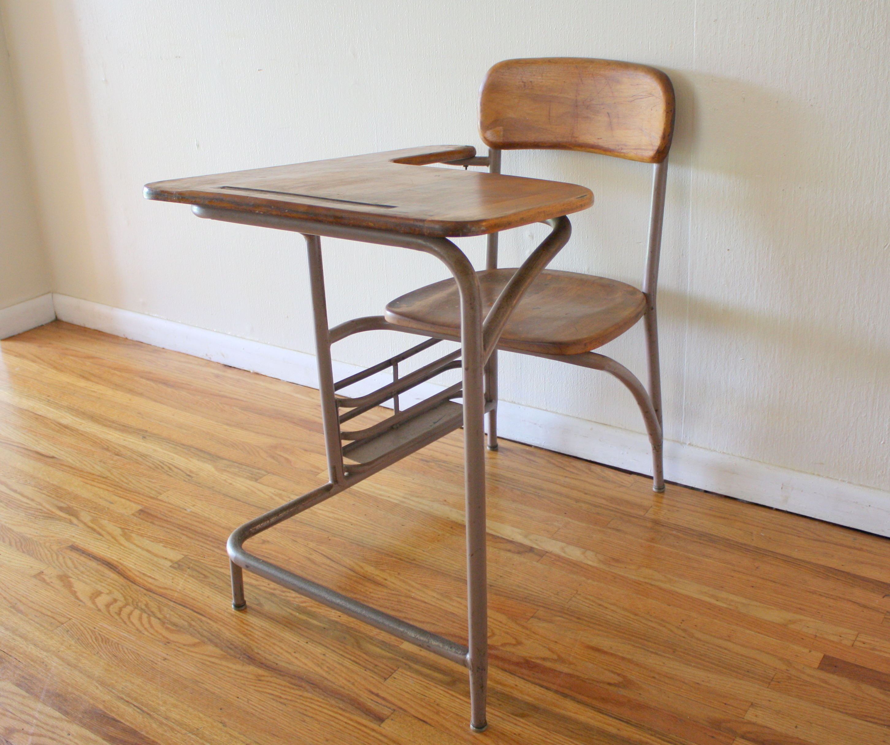 Heywood Wakefield Desk and Chair, Circa 1940s | Picked Vintage