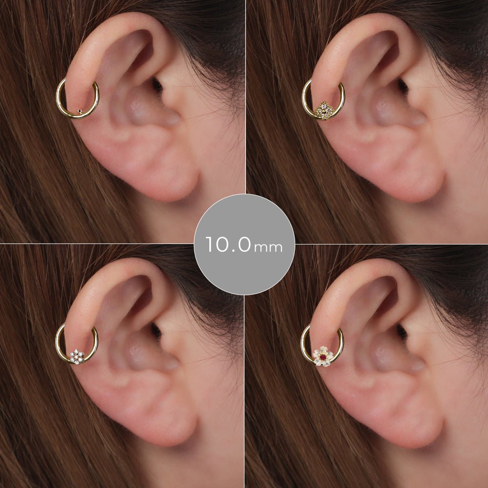 好みのピアスパーツを付け替えられる フープピアス│K18ゴールド