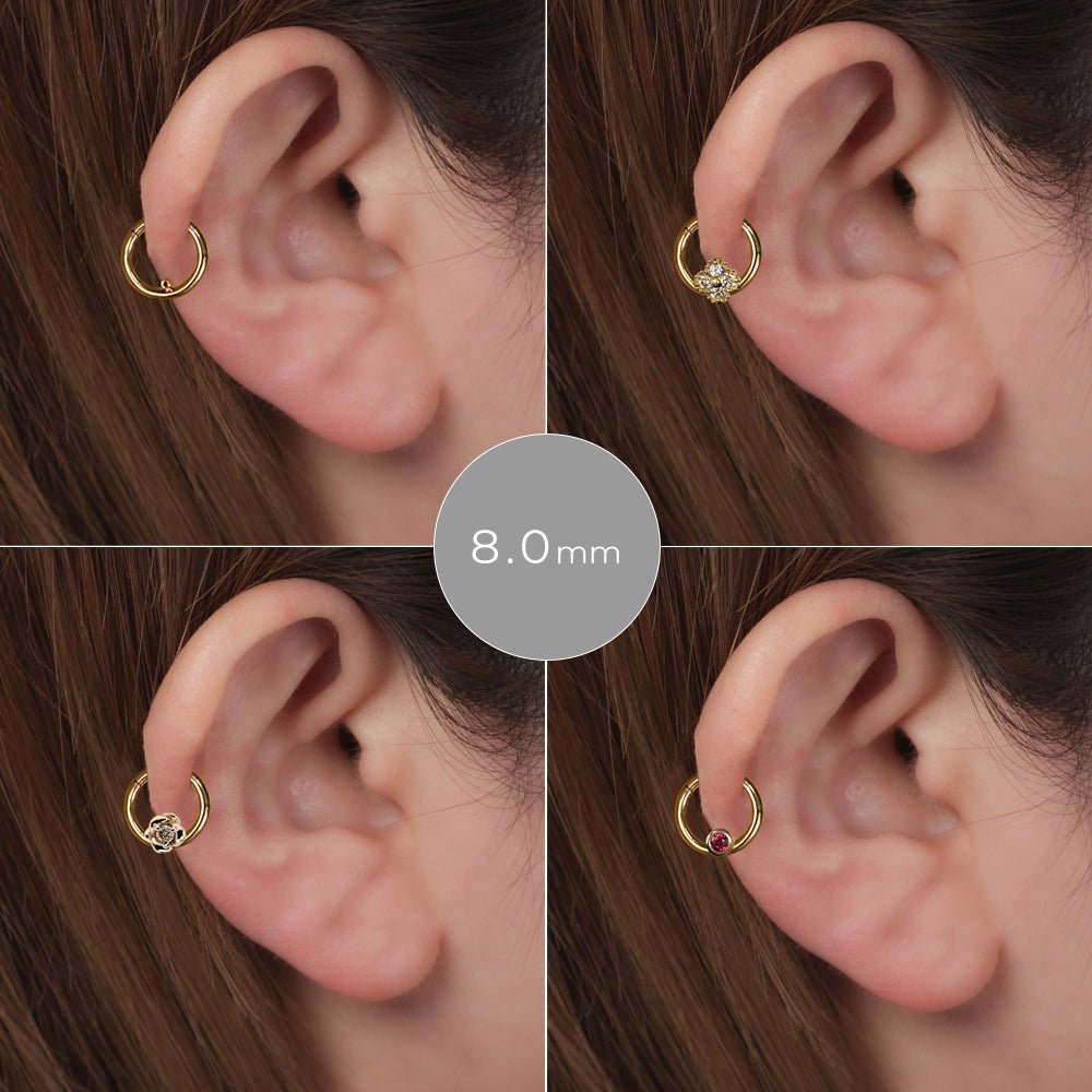 好みのピアスパーツを付け替えられる フープピアス│K18ゴールド