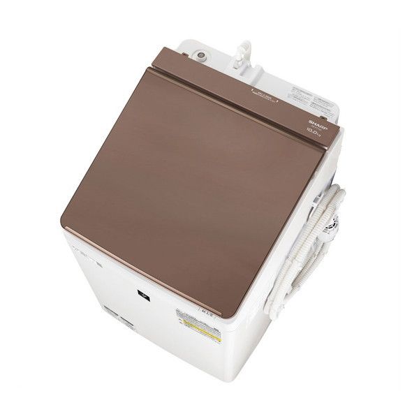 SHARP ES-PT10G-T ブラウン系 [縦型洗濯乾燥機 (洗濯10.0kg/乾燥5.0kg