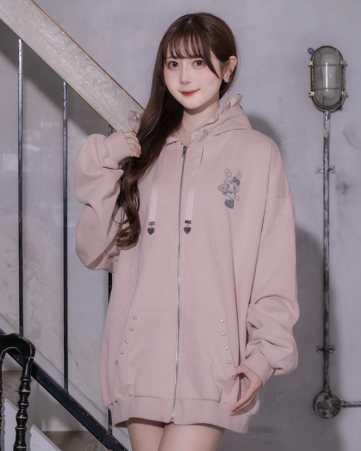 pium×Mezzo Piano ベリエちゃんハートケーキパーカー