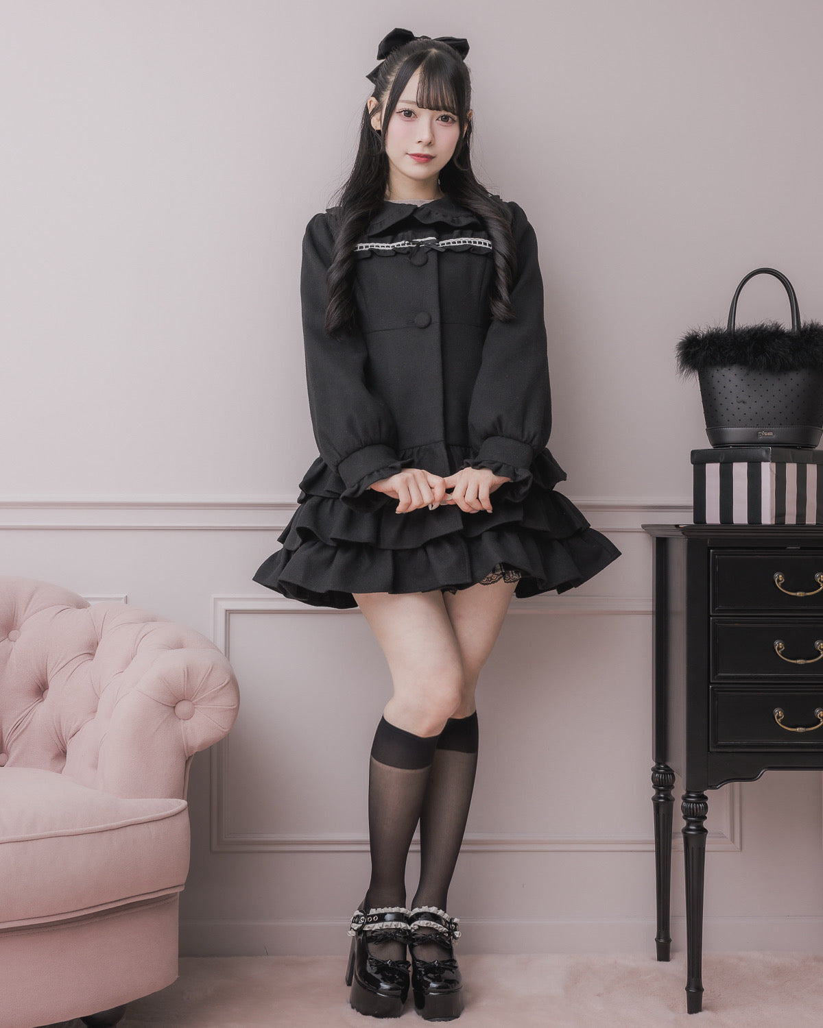 はしごレースティアードミニコート – pium