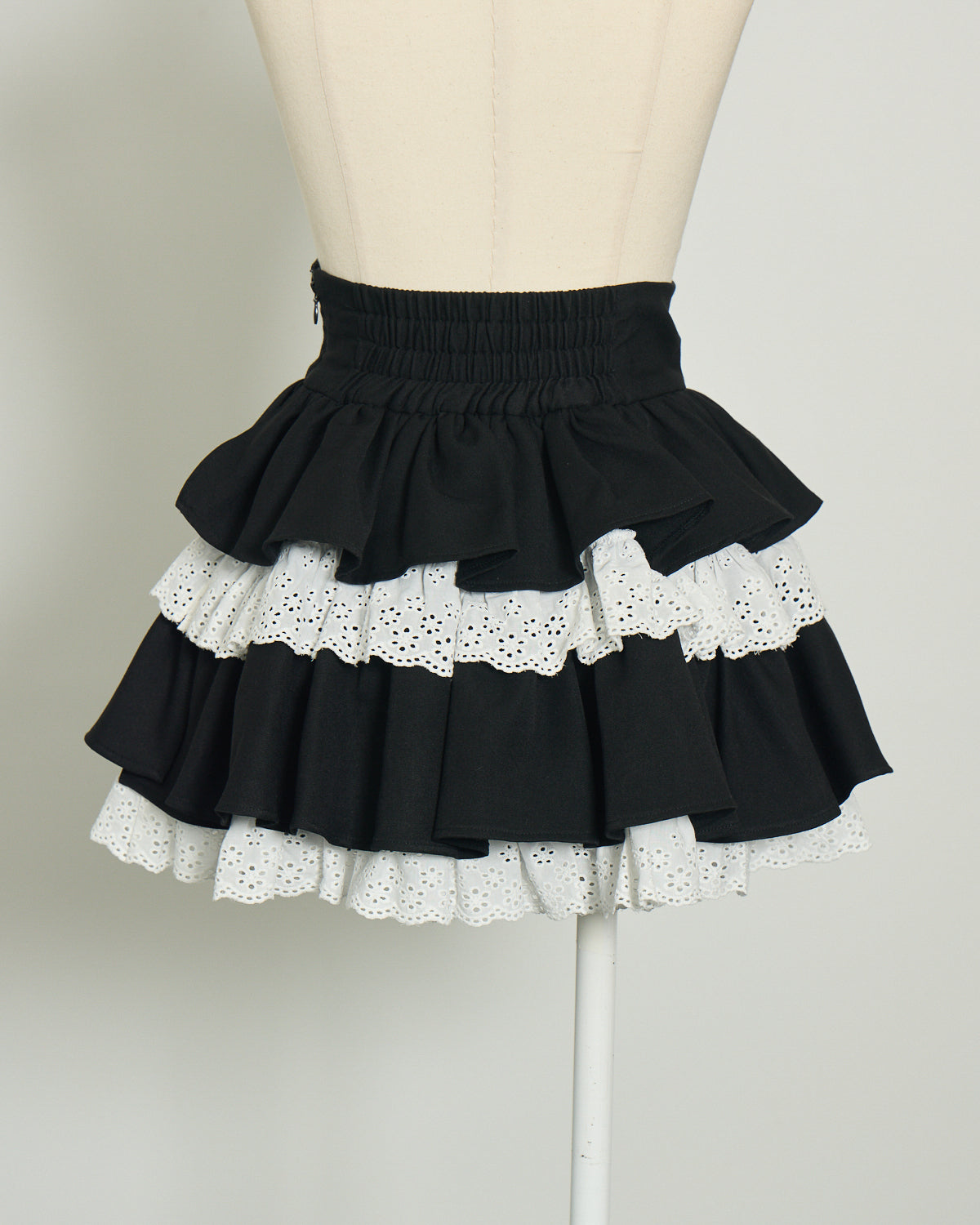 コットンフリルティアードミニスカート – pium