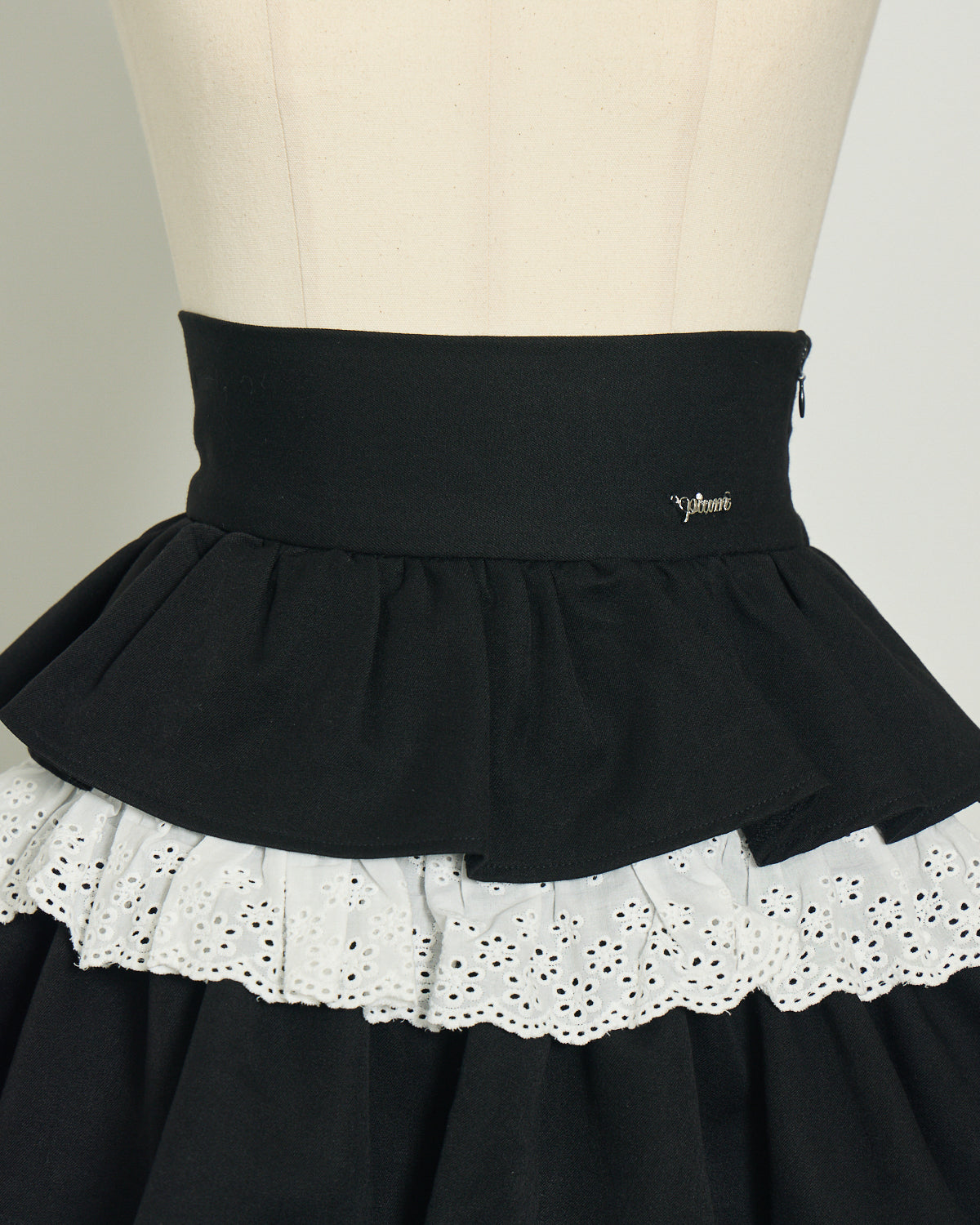 コットンフリルティアードミニスカート – pium