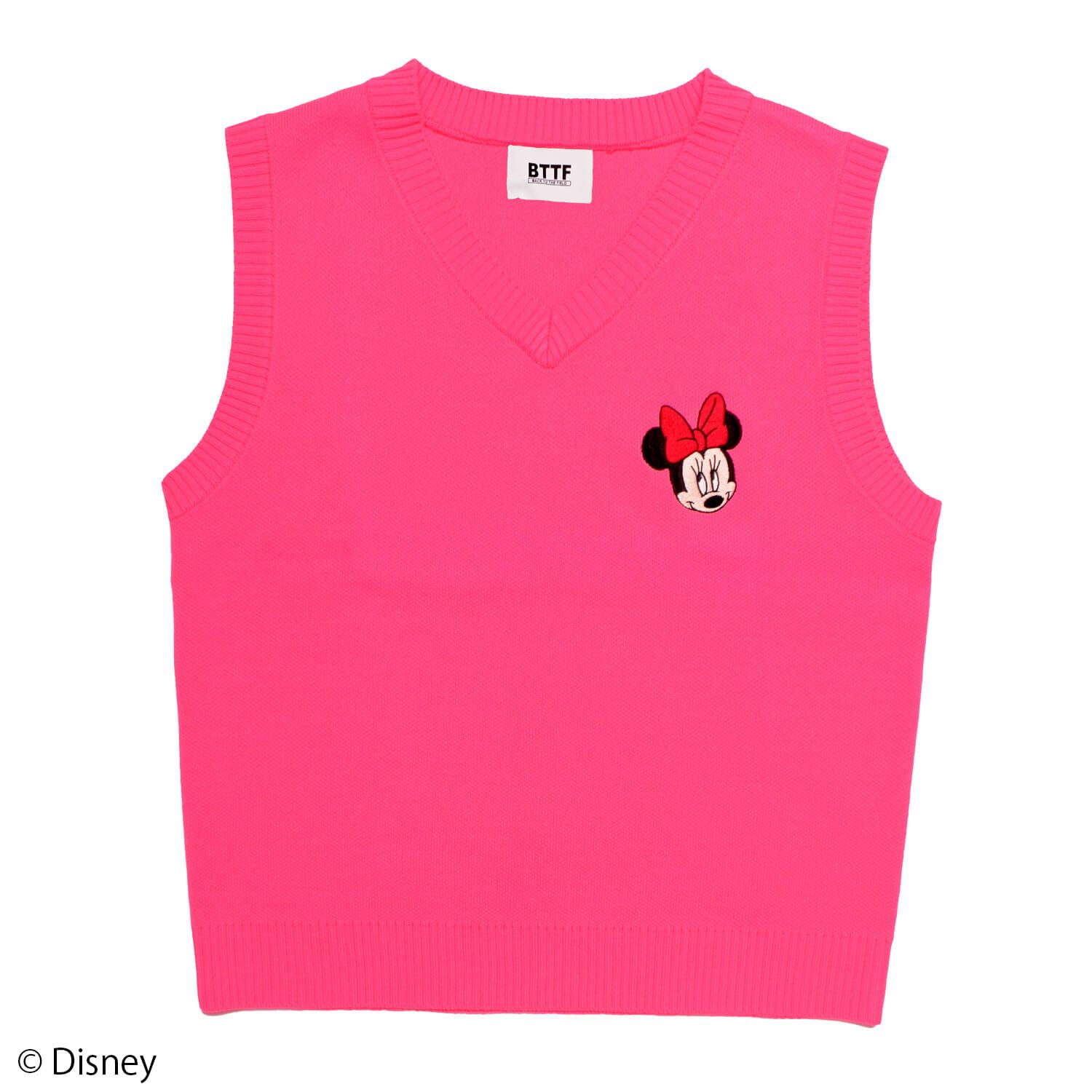 Disney】ミニーマウス/刺繍ニットベスト(BACK TO THE FIELD