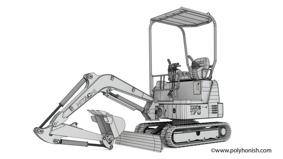 Hitachi ZAXIS 17U - Polygonish - 3D Model Store