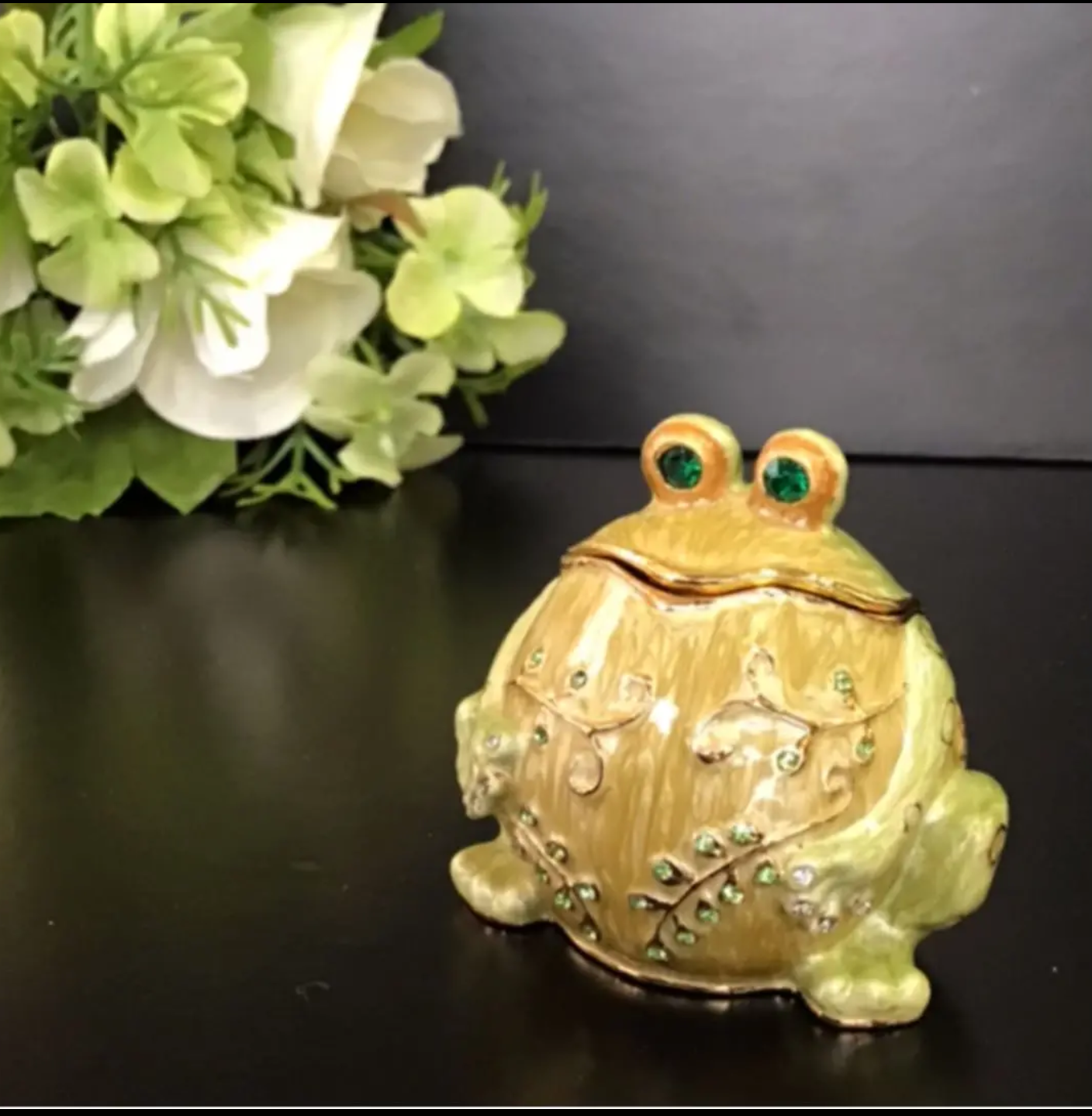 No.85 ジュエリーボックス カエル インテリア 小物 雑貨 蛙 金属製