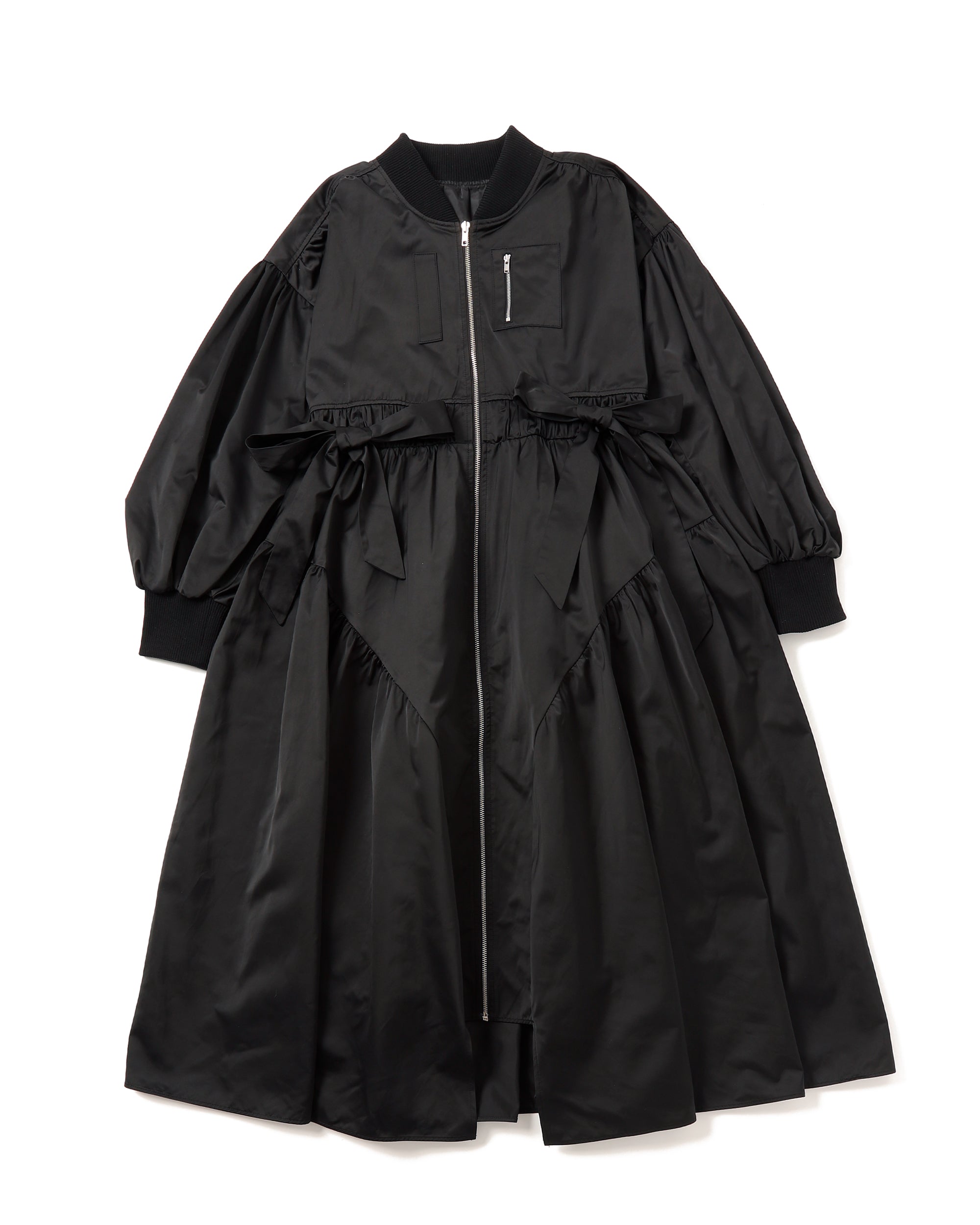 Balloon gather coat (navy)