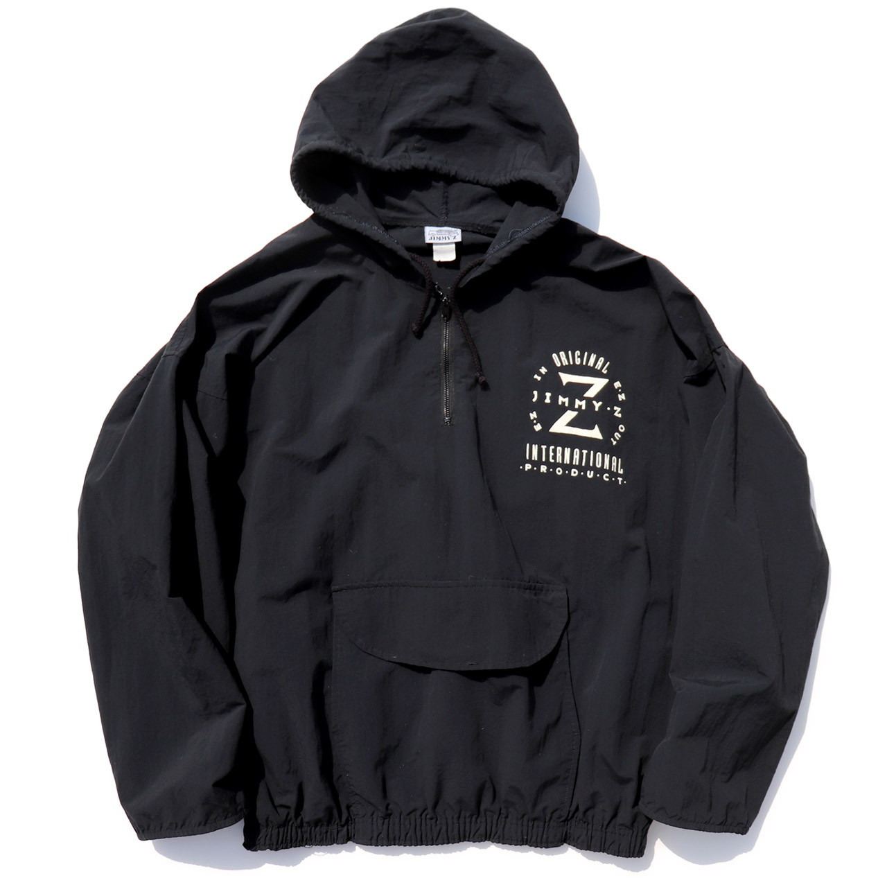 POST JUNK / 80's JIMMY'Z ブラック ナイロン アノラックパーカ [L]