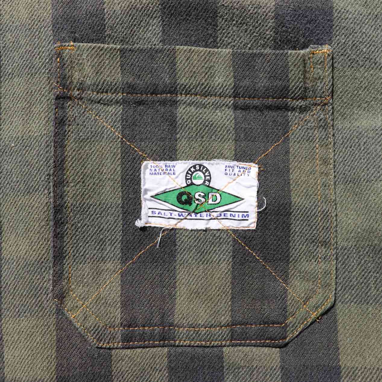 POST JUNK / 90's QUIKSILVER USA製 フードネルシャツ [L]