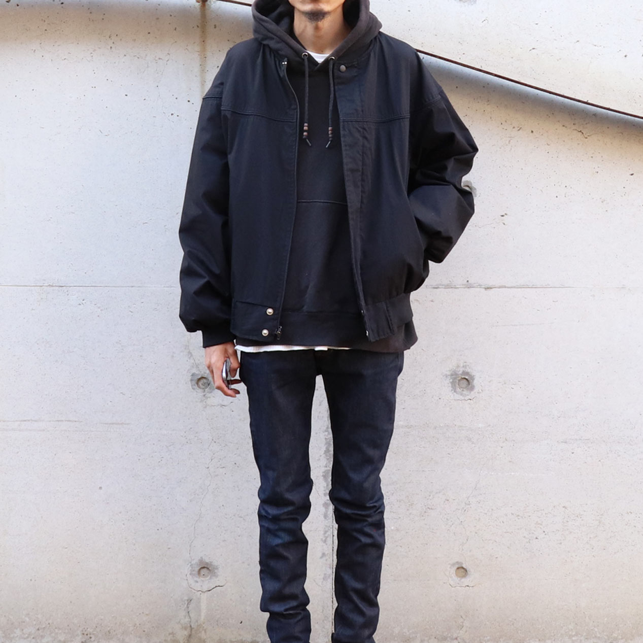 POST JUNK / 90's KNIGHTSBRIDGE ブラック カップショルダージャケット [M]