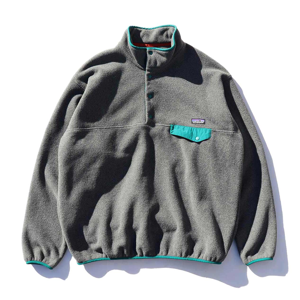 POST JUNK / 00's～ PATAGONIA SYNCHILLA グレー×エメラルド スナップT