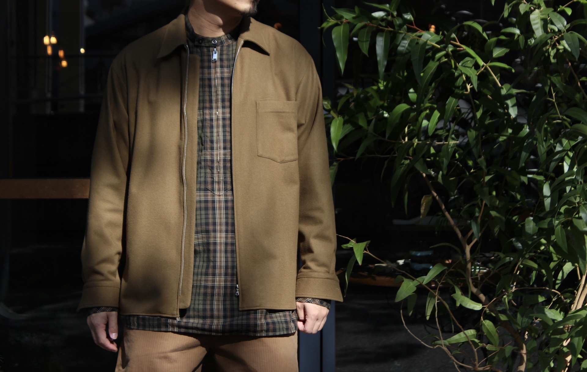 AURALEE - SUPER SOFT WOOL FLANNEL ZIP SHIRTS: VIOLA STELLA men's blog