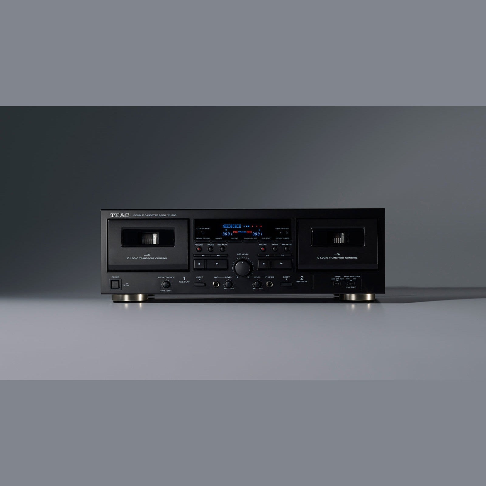 TEAC W-1200 Dual Cassette Deck - Black – Playback Distribution