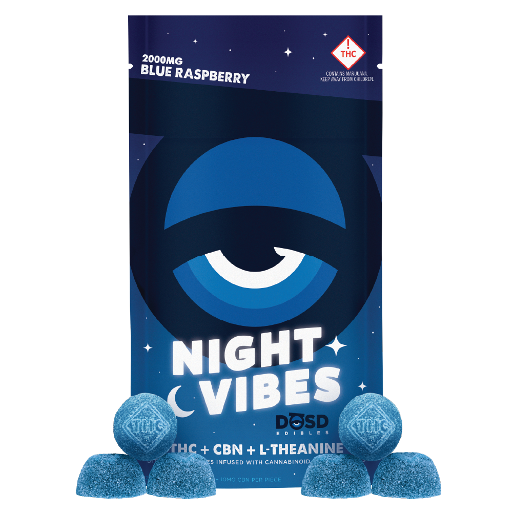 Shop Night Vibes CBN - Blue Raspberry [20pk] (2000mg THC/200mg CBN