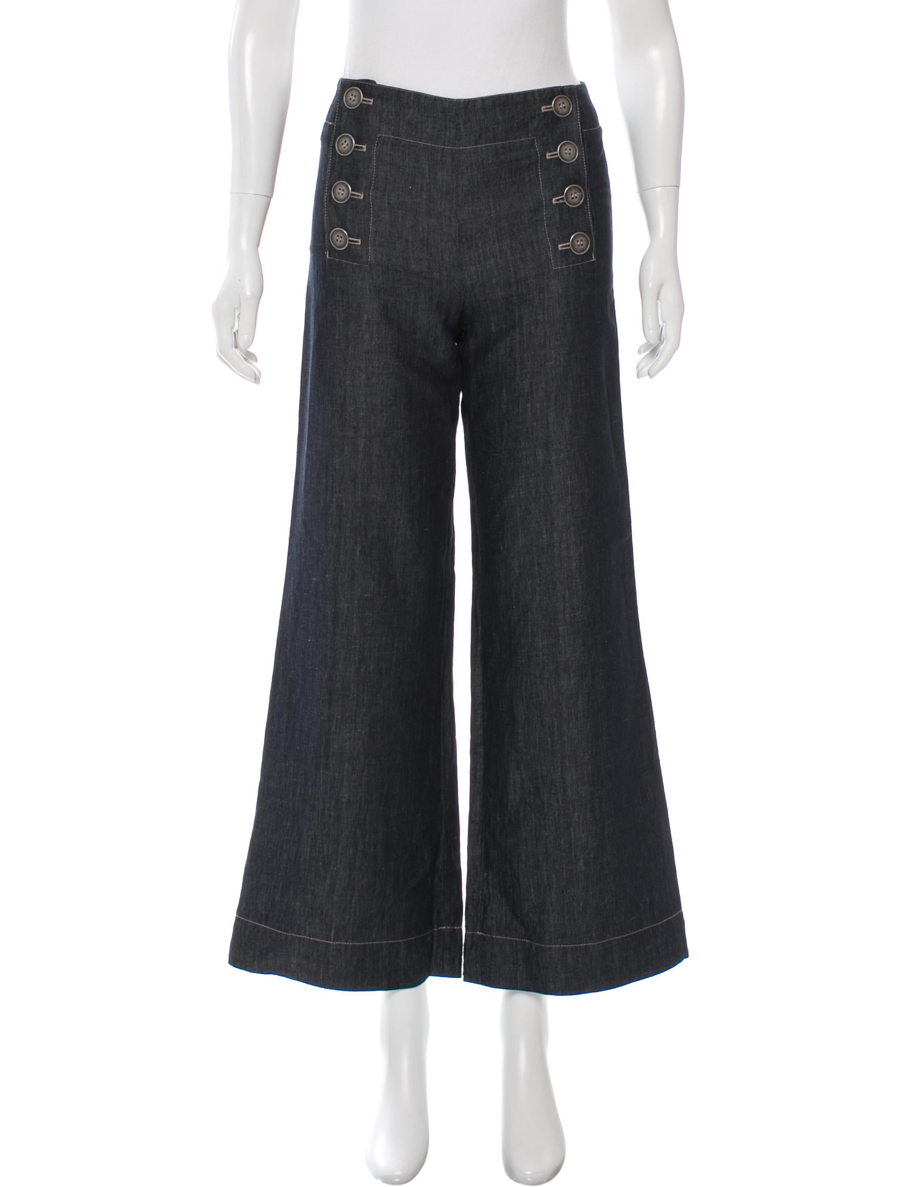 Jean Paul Gaultier Denim Sailor Pants - Blue, 9.5